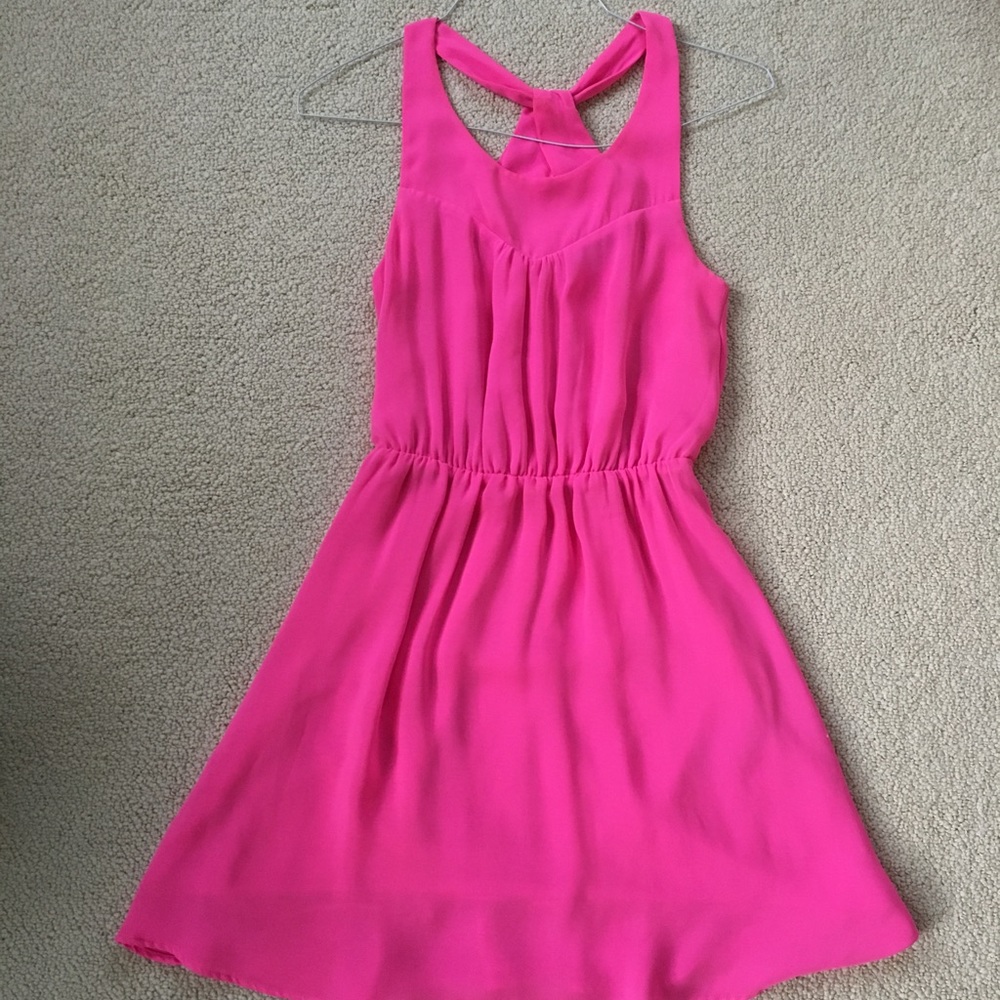 Hot pink cocktail dress